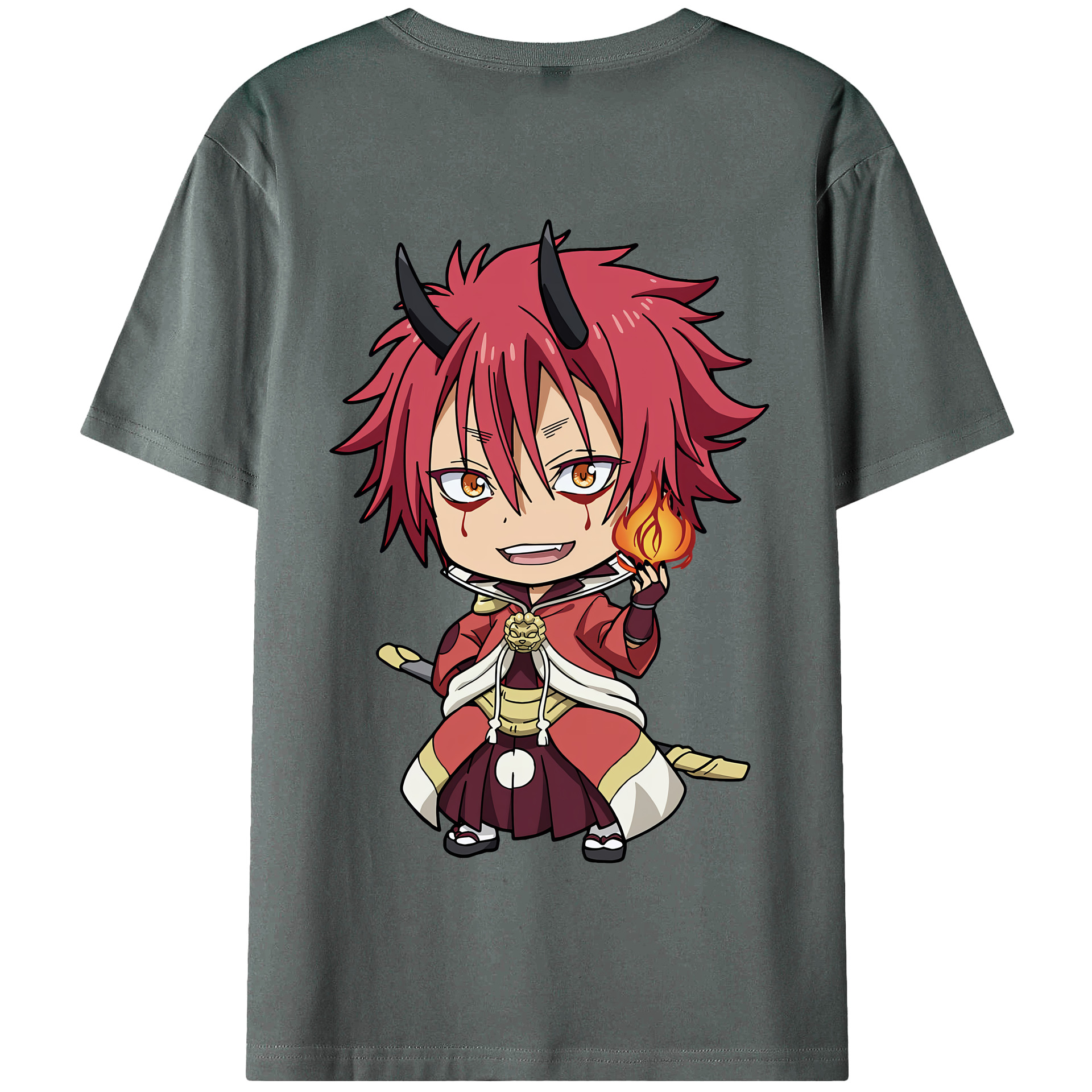 （画像用） 転スラ Regarding Reincarnated to Slime 綿100％半袖Tシャツ（背面プリント）